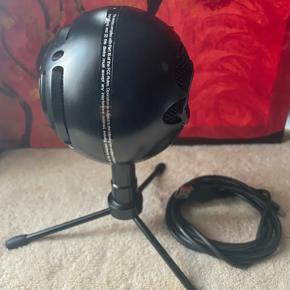 Blue snowball Logitech Sleek Black USB Microphone for creators,recording etc.